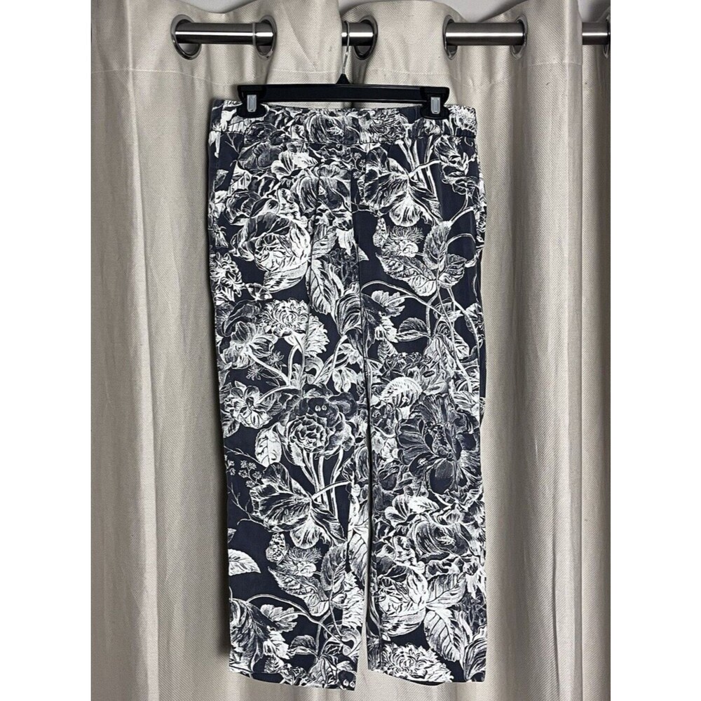 Ann Taylor Loft Womens Elastic Waist Floral Print Pull-On Capri Pants Small P